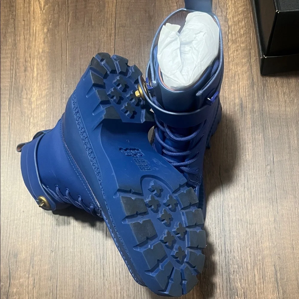 Men's Blue‎ Leather Boots